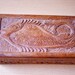 Vintage Hand Carved Wooden Fish Box