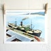 SALE Vintage Educational Class Room Posters, 1960s Cargo Ship