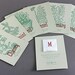 Notes to Grow On, Basil, Fennel, Marjoram, Rosemary, Peppermint, Chamomile, Chicory (letterpress card set of 7)