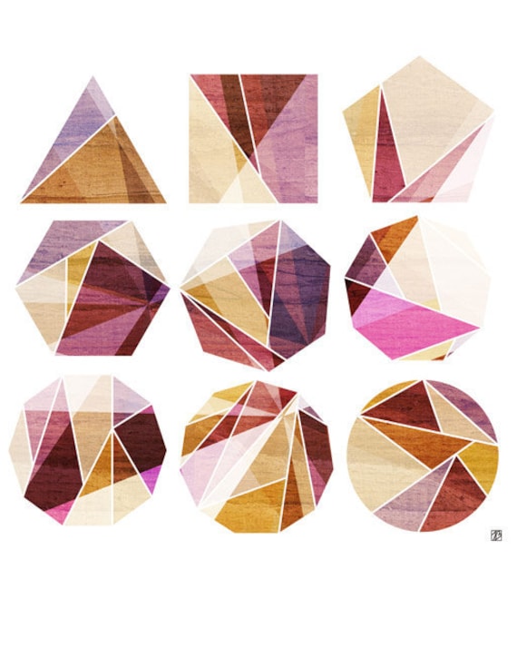 Transition (Geometric Rocks), Art Print - Your Choice of Size
