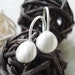 sterling silver drop earrings matte finish- dangle earrings-oxidized finish-pebble