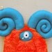 Sherman - Hand-stitched plush monster