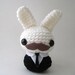 Manly Moon Bun - OoAK Amigurumi Bunny Rabbit - Bob