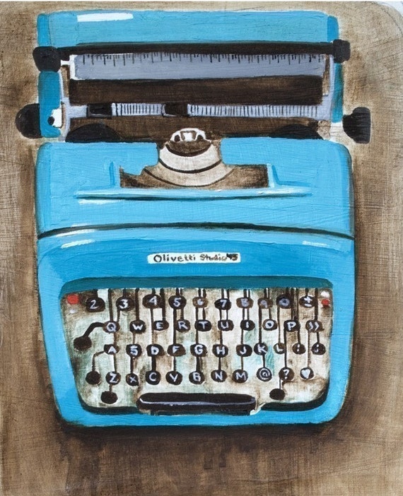 Items similar to Art Typewriter Artwork Typewriter Art Wall Art