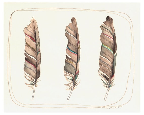 Feather Art , Feather Print, Feather Artwork, Illustration, Feathers ...