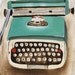 Typewriter Art Print 8x10 -Little Green Typewriter