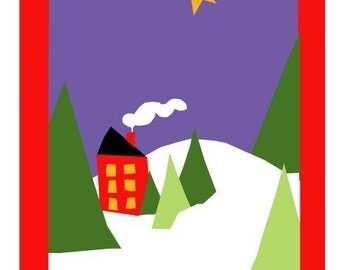 little house in the mountain greeting card collection