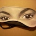 flirty eyes - one of a kind unisex sleep mask with an artsy style