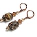 Brown Earrings Copper Earrings Caramel Swirls in Copper