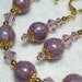 Mauve Purple Bracelet Granite Purple Earrings in Gold