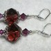 Amethyst Purple Earrings Swarovski Crystal earrings in Silver