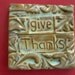 give thanks handmade earthenware tile