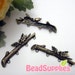 CH-ME-03259 - Antique brass, Branch and leaf with 4 holes connector, 4 pcs