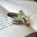 Promise Ring Engagement Ring Sterling Silver Peridot Gemstone