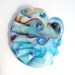 Handmade lampwork glass bead, aqua 'sea comb' pendant SRA ocean jewelry supplies, Isinglass Design... glassbead