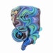 Lampwork focal bead, glass bead, blue, purple and green 'Deep Sea Creature' ocean bead pendant, tt team, cgge, leteam