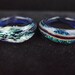 Boro Glass Rings Dichroic Lot of 2 Sz. 9-9 1/4 -Dan Rushin (6)