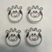 4 Felt Cow Applique Embellishments style S