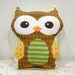 PETUNIAS' Owl Pillow