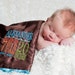 PETUNIAS' Little Fluffy Blanket with personalized BIRTH STATS