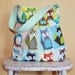 Large Fox Diaper Bag by PETUNIAS - hobo bag purse market tote laptop carry all gym sack baby gift nappy everyday modern casual gray blue