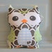 stuffed OWL PETUNIAS' Owl Pillow doll toy toddler baby kid child plush softie gift photo prop room decor unique cute present