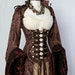 Waist 29-31 Brown Medallion Vixen Pirate Coat Corset - READY TO SHIP