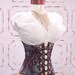 Waist 36-38 Brown with Blue Medallion Wench Corset