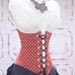 CLEARANCE-Waist 40-42 Red and Gold Diamond Wench Corset