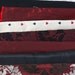 Fabric Scrap Box in Reds, White, and Black
