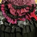 Tattered Bustle Ruffle in Black, Silver, and Purple