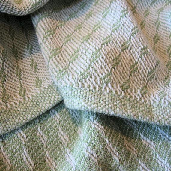 Blue and green crochet baby blanket