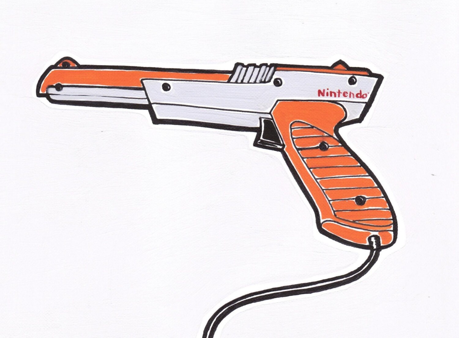 Duck Hunt Original Painting Nintendo game NES Gun Grey