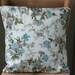 wildflower pillow cover- blue botanical