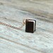 Rose Gold Chain - Brown Leather from the Scrap of an Israeli Cobbler - small book necklace