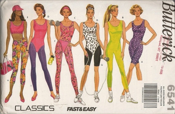 80s Sewing Pattern Flashdance Workout Clothing