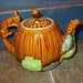 Vintage Tea Pot with Squirrel and Acorn on Lid Squirrel Lover Collectible teapot with Squirrel handle