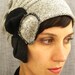 wool cloche - speckled circles