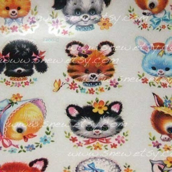 original VINTAGE animal decals retro by snew on Etsy