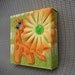 GIRAFFE recycled VINTAGE fabric wall art