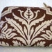 Small Zipper Pouch Coin Joel Dewberry Brown Damask Sale Flawed