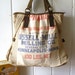 Reserved for aboutintime- Russell-Miller Milling Co, Minot, N Dakota - Vintage Flour Sack Weekend Tote - Americana OOAK Canvas & Leather Tote
