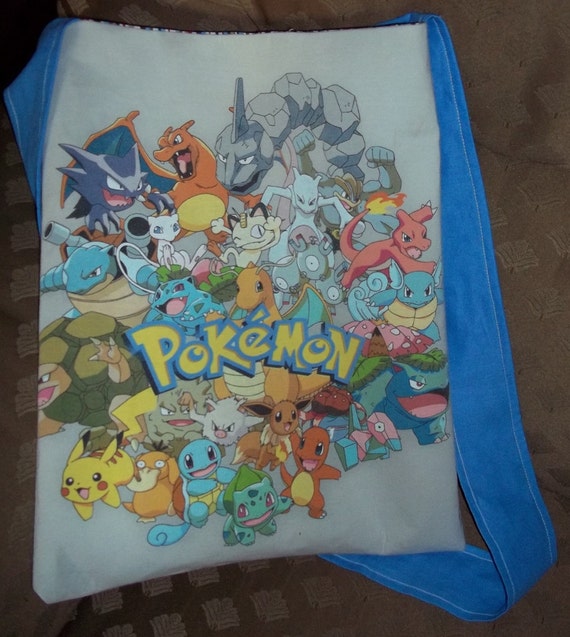 Pokemon Upcycled T Shirt Shoulder Bag