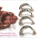 DESTACHING Half Round Hair Clip / French Barrette (5) Silver Toned - for DIY projects - perfect for polymer clay