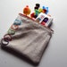 Jelly Bean Embroidered Zippered Pouch