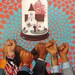 Collage on Paper-Raised Fists & Op Art Pattern