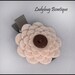 Sweet Wool Felt Flower Clip - Brown and Tan