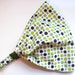 Green Polkadots Wide Fabric Headband Headwarp Headscarf