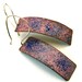 SALE - Enamel Earrings - Cotton Candy Pink and Indigo Purple, Long Rectangle on Handmade Sterling Silver Earwires - One of a Kind