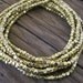 Ethnic Gold Plated BRASS Beads Faceted Cubes 3x3mm -24 in. Strand
